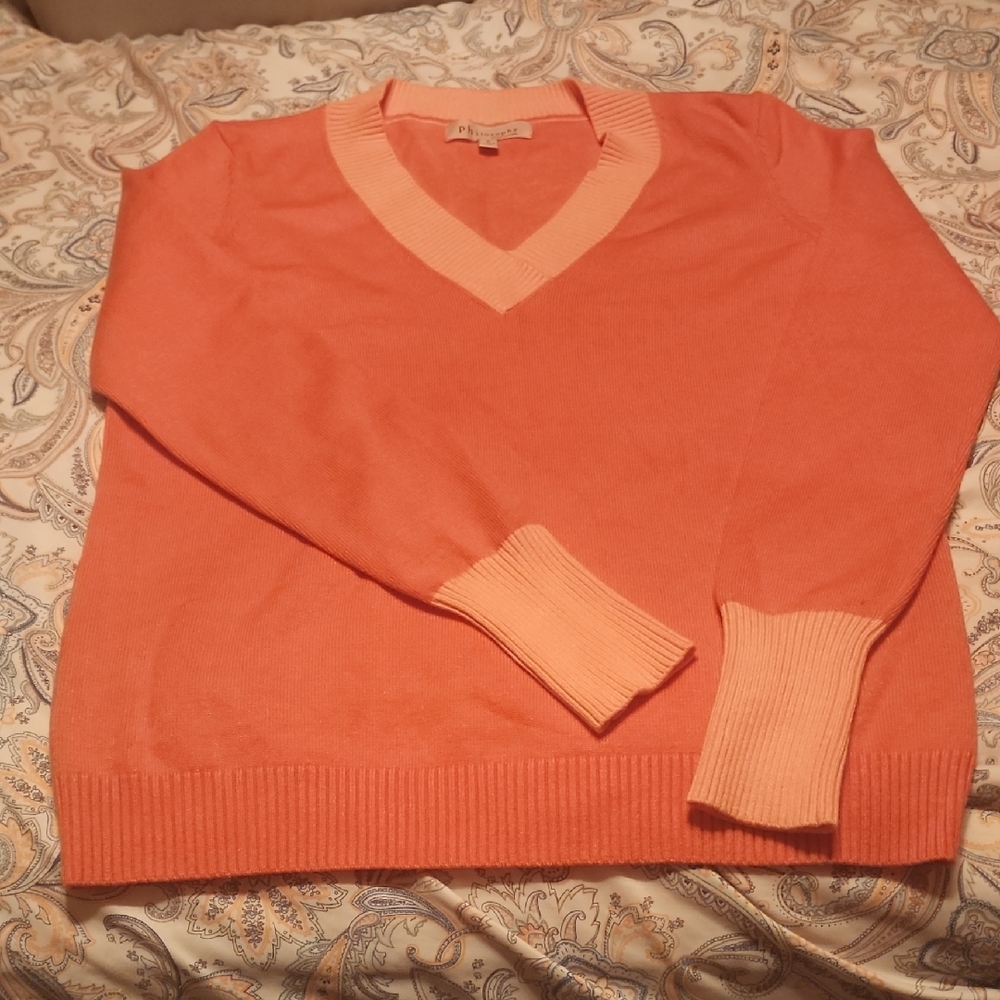 Philosphy Peach Sweater Small